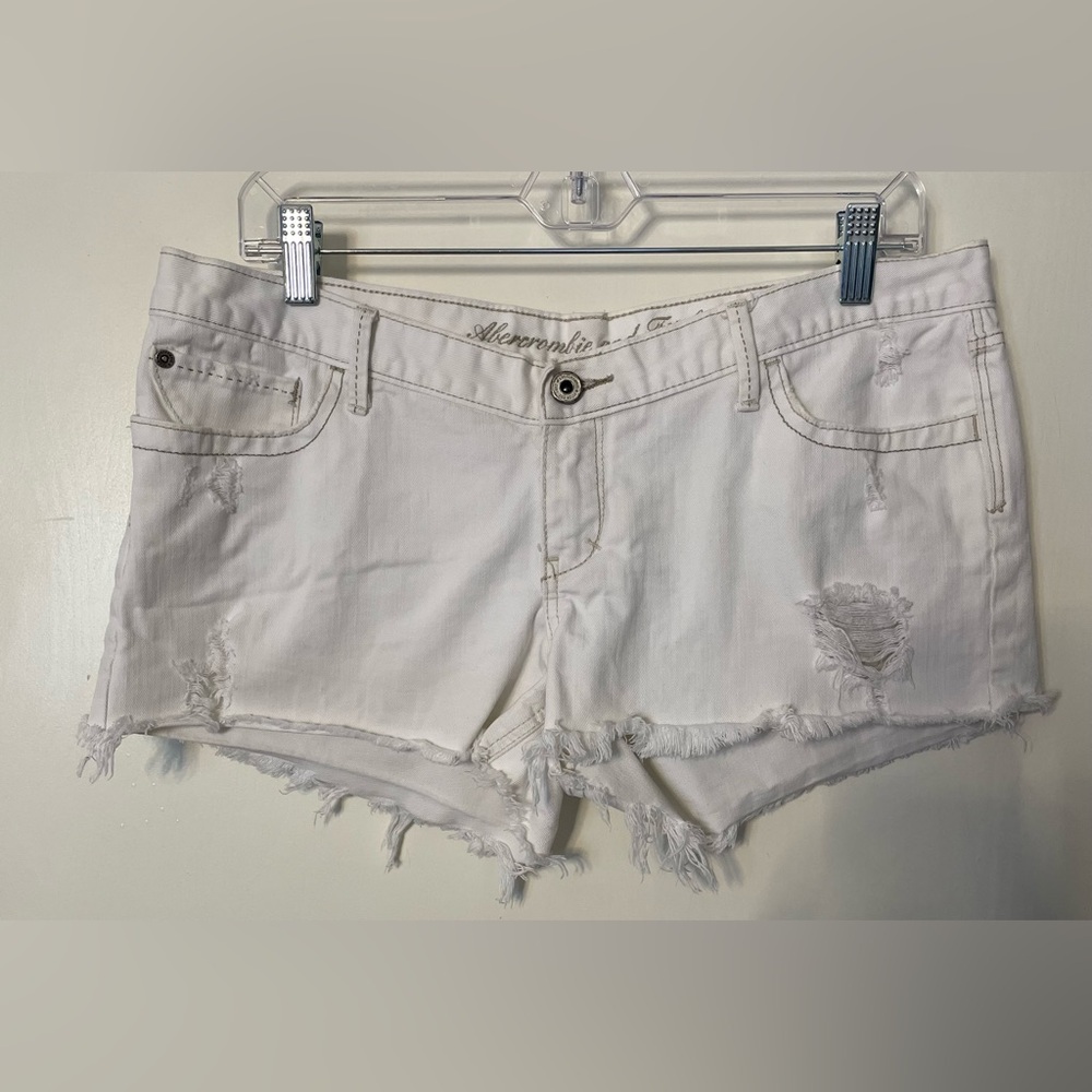 Abercrombie & Fitch White Denim Shorts